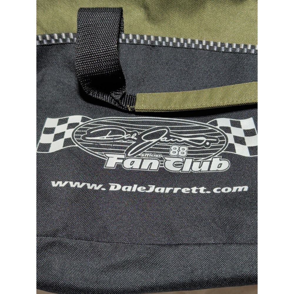 Vintage Dale Jarrett 88 Fan Club Duffel Bag NASCAR Racing Travel Gym Tote Olive